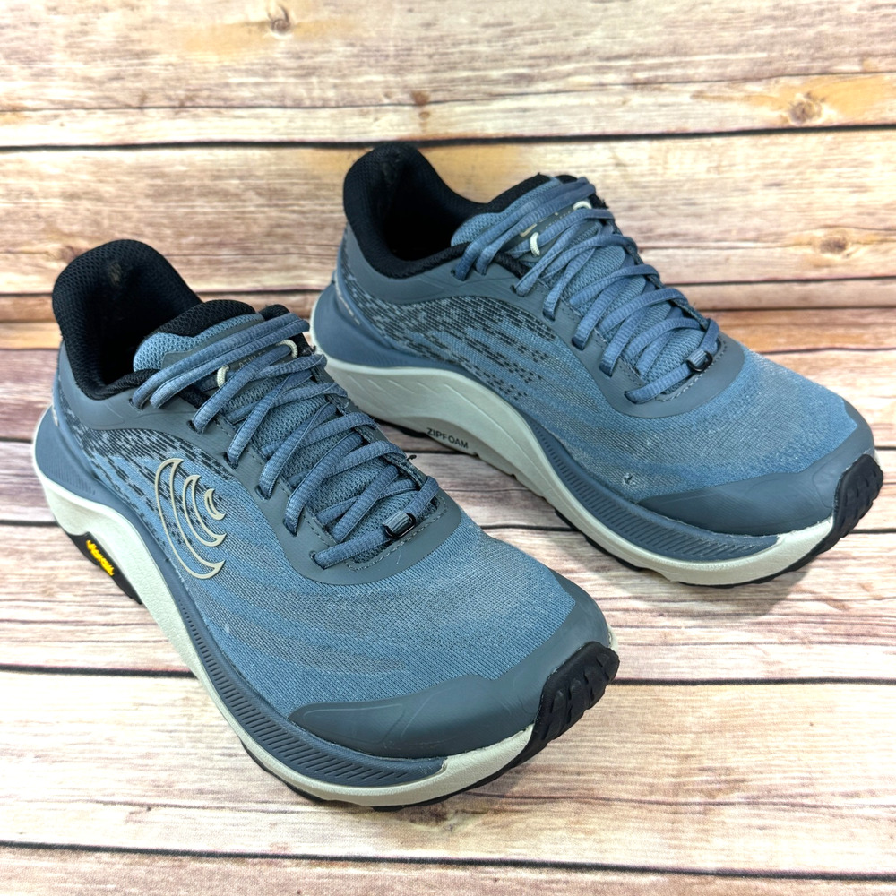 Topo Athletic Womens Blue & Gray Ultraventure 4 Trail-Running Shoes 7.5